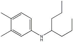 N-(heptan-4-yl)-3,4-dimethylaniline Struktur