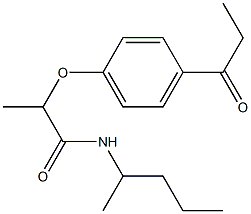 N-(pentan-2-yl)-2-(4-propanoylphenoxy)propanamide Struktur