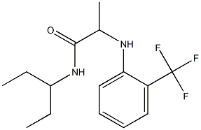 N-(pentan-3-yl)-2-{[2-(trifluoromethyl)phenyl]amino}propanamide Struktur