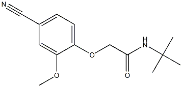 N-(tert-butyl)-2-(4-cyano-2-methoxyphenoxy)acetamide Struktur