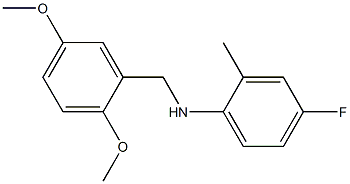 N-[(2,5-dimethoxyphenyl)methyl]-4-fluoro-2-methylaniline Struktur