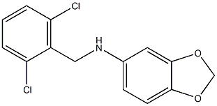 N-[(2,6-dichlorophenyl)methyl]-2H-1,3-benzodioxol-5-amine Struktur