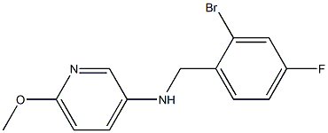 N-[(2-bromo-4-fluorophenyl)methyl]-6-methoxypyridin-3-amine Struktur