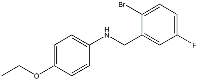 N-[(2-bromo-5-fluorophenyl)methyl]-4-ethoxyaniline Struktur