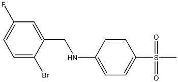 N-[(2-bromo-5-fluorophenyl)methyl]-4-methanesulfonylaniline Struktur