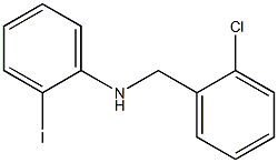 N-[(2-chlorophenyl)methyl]-2-iodoaniline Struktur