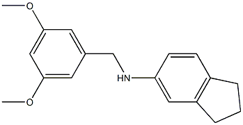 N-[(3,5-dimethoxyphenyl)methyl]-2,3-dihydro-1H-inden-5-amine Struktur