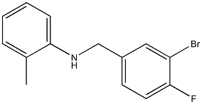 N-[(3-bromo-4-fluorophenyl)methyl]-2-methylaniline Struktur