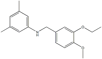 N-[(3-ethoxy-4-methoxyphenyl)methyl]-3,5-dimethylaniline Struktur