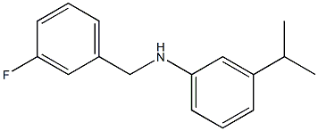 N-[(3-fluorophenyl)methyl]-3-(propan-2-yl)aniline Struktur