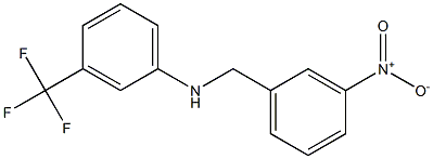 N-[(3-nitrophenyl)methyl]-3-(trifluoromethyl)aniline Struktur