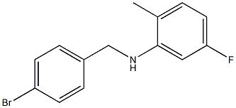 N-[(4-bromophenyl)methyl]-5-fluoro-2-methylaniline Struktur