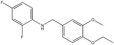 N-[(4-ethoxy-3-methoxyphenyl)methyl]-2,4-difluoroaniline Struktur