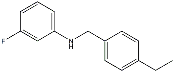 N-[(4-ethylphenyl)methyl]-3-fluoroaniline Struktur