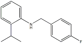 N-[(4-fluorophenyl)methyl]-2-(propan-2-yl)aniline Struktur