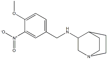 N-[(4-methoxy-3-nitrophenyl)methyl]-1-azabicyclo[2.2.2]octan-3-amine Struktur