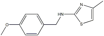 N-[(4-methoxyphenyl)methyl]-4-methyl-1,3-thiazol-2-amine Struktur