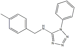 N-[(4-methylphenyl)methyl]-1-phenyl-1H-1,2,3,4-tetrazol-5-amine Struktur