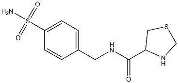 N-[(4-sulfamoylphenyl)methyl]-1,3-thiazolidine-4-carboxamide Struktur