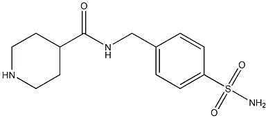 N-[(4-sulfamoylphenyl)methyl]piperidine-4-carboxamide Struktur