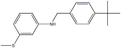 N-[(4-tert-butylphenyl)methyl]-3-(methylsulfanyl)aniline Struktur