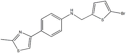 N-[(5-bromothiophen-2-yl)methyl]-4-(2-methyl-1,3-thiazol-4-yl)aniline Struktur