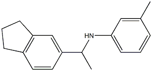 N-[1-(2,3-dihydro-1H-inden-5-yl)ethyl]-3-methylaniline Struktur