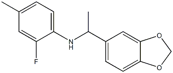 N-[1-(2H-1,3-benzodioxol-5-yl)ethyl]-2-fluoro-4-methylaniline Struktur