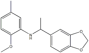 N-[1-(2H-1,3-benzodioxol-5-yl)ethyl]-2-methoxy-5-methylaniline Struktur