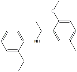 N-[1-(2-methoxy-5-methylphenyl)ethyl]-2-(propan-2-yl)aniline Struktur