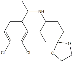 N-[1-(3,4-dichlorophenyl)ethyl]-1,4-dioxaspiro[4.5]decan-8-amine Struktur