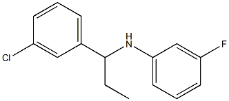 N-[1-(3-chlorophenyl)propyl]-3-fluoroaniline Struktur