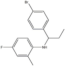 N-[1-(4-bromophenyl)propyl]-4-fluoro-2-methylaniline Struktur