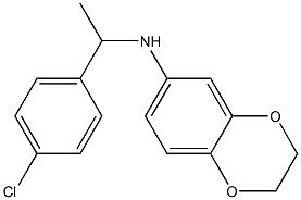 N-[1-(4-chlorophenyl)ethyl]-2,3-dihydro-1,4-benzodioxin-6-amine Struktur