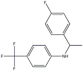 N-[1-(4-fluorophenyl)ethyl]-4-(trifluoromethyl)aniline Struktur