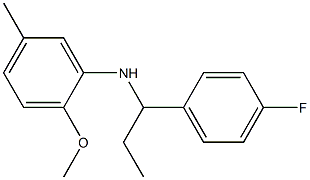 N-[1-(4-fluorophenyl)propyl]-2-methoxy-5-methylaniline Struktur