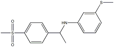 N-[1-(4-methanesulfonylphenyl)ethyl]-3-(methylsulfanyl)aniline Struktur