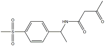 N-[1-(4-methanesulfonylphenyl)ethyl]-3-oxobutanamide Struktur