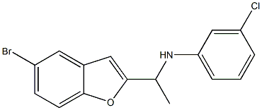 N-[1-(5-bromo-1-benzofuran-2-yl)ethyl]-3-chloroaniline Struktur