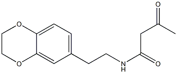 N-[2-(2,3-dihydro-1,4-benzodioxin-6-yl)ethyl]-3-oxobutanamide Struktur