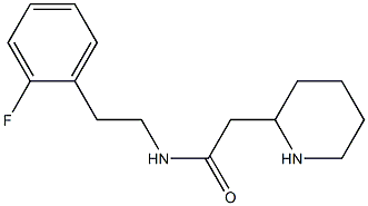 N-[2-(2-fluorophenyl)ethyl]-2-(piperidin-2-yl)acetamide Struktur