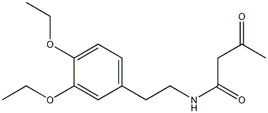 N-[2-(3,4-diethoxyphenyl)ethyl]-3-oxobutanamide Struktur