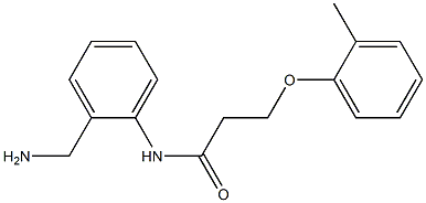 N-[2-(aminomethyl)phenyl]-3-(2-methylphenoxy)propanamide Struktur