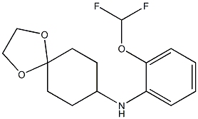 N-[2-(difluoromethoxy)phenyl]-1,4-dioxaspiro[4.5]decan-8-amine Struktur