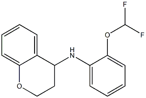 N-[2-(difluoromethoxy)phenyl]-3,4-dihydro-2H-1-benzopyran-4-amine Struktur