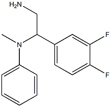 N-[2-amino-1-(3,4-difluorophenyl)ethyl]-N-methyl-N-phenylamine Struktur