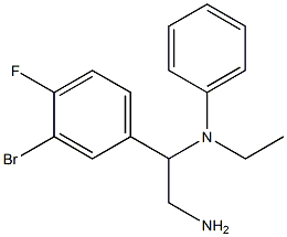 N-[2-amino-1-(3-bromo-4-fluorophenyl)ethyl]-N-ethylaniline Struktur