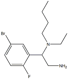 N-[2-amino-1-(5-bromo-2-fluorophenyl)ethyl]-N-butyl-N-ethylamine Struktur