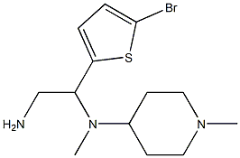 N-[2-amino-1-(5-bromothiophen-2-yl)ethyl]-N,1-dimethylpiperidin-4-amine Struktur