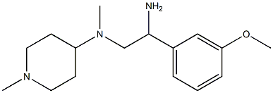 N-[2-amino-2-(3-methoxyphenyl)ethyl]-N-methyl-N-(1-methylpiperidin-4-yl)amine Struktur